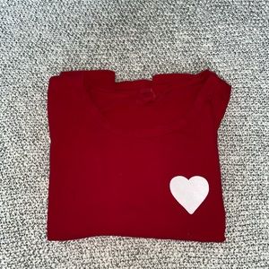 Tillys Full Tilt Red Love Cropped Tee